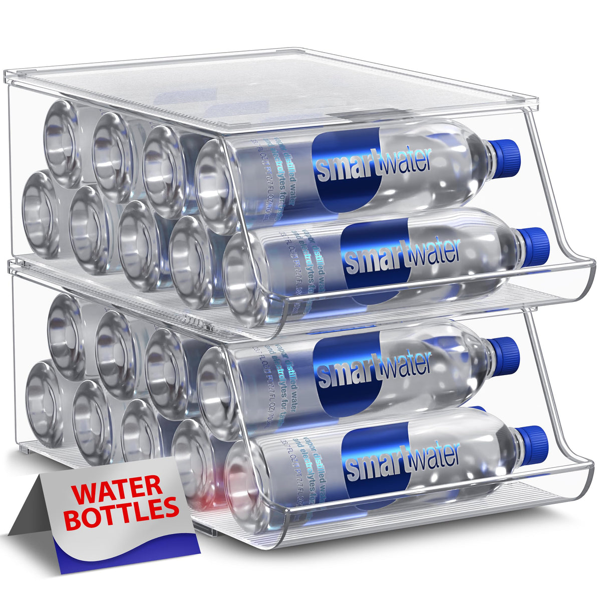 Sorbus Water Bottle Organizer for Refrigerator & Pantry - Image 1