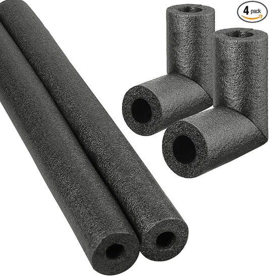 4 Pack Elbow Pipe Insulation Foam Tube Outdoor Wrap Black Pipe Covers Elbow Insulation Tubing Water Foam Covers for Outdoor Winter Irrigation, Sprinkler (1.5 Inch)