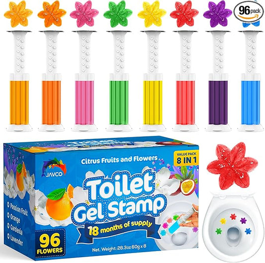 '-96 Flowers- Flower Toilet Gel Stamp | Toilet Scent Fresheners (Mix Scent)