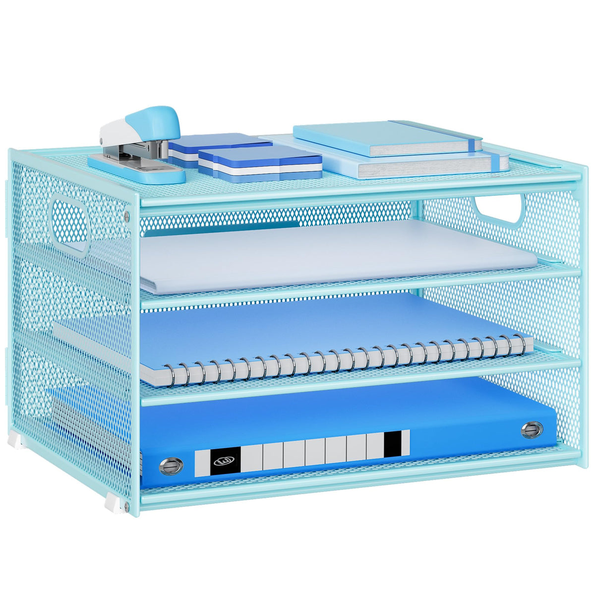 Lavatino 3-Tier Letter Tray Desk Organizer, Mesh Metal Paper File - Image 1