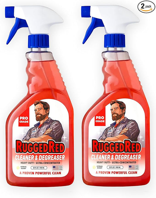 Industrial-Strength Cleaner & Degreaser – Heavy-Duty Kitchen Degreaser Spray for Chefs & Catering, USA-Made, Citrus Scent, 32oz (2 Bottles)