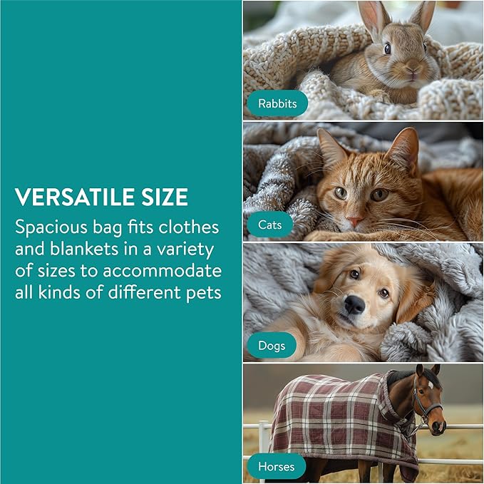 Navaris Pet Laundry Bag - Pet Hair Catcher for Washing Machine to Prevent Dog or Cat Fur Buildup - Wash Bags for Towel, Blankets, Bed, or Bedding - Extra Large
