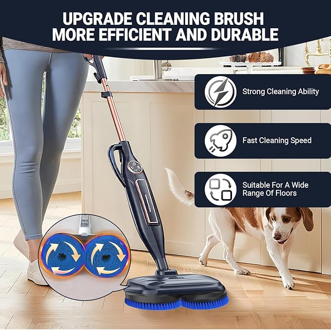 2 Pack Replacement Brush Heads for Shark Steam Mop S7000/S7001/S8201 Series, Deep Cleaning for Tiles Hardwood Floor
