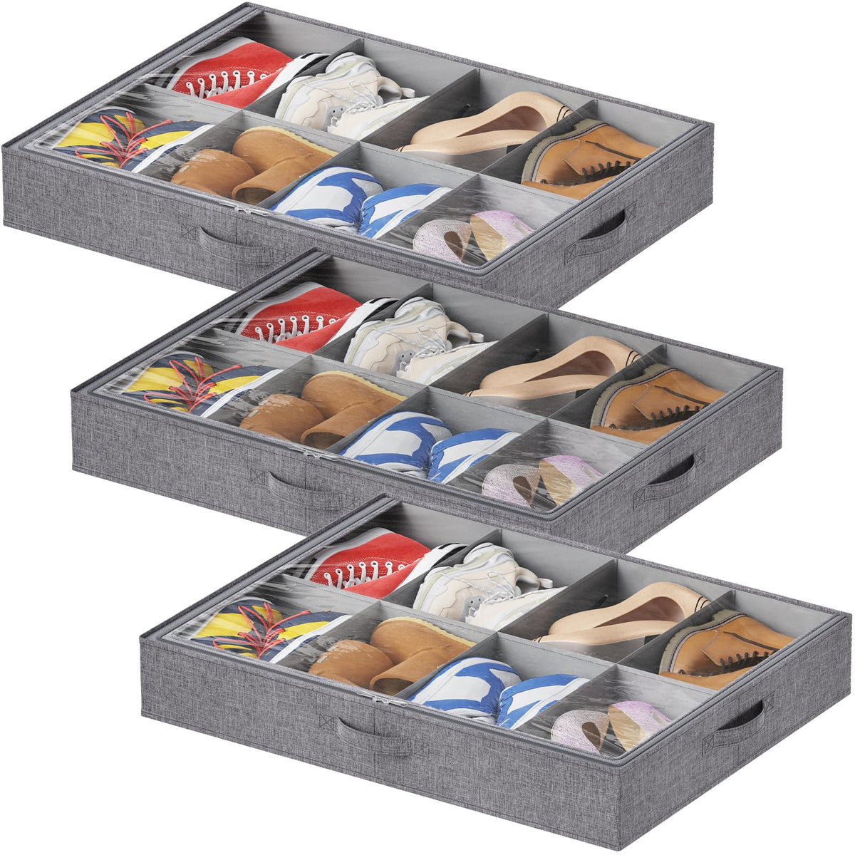 Lifewit 4.3 Inches Under Bed Shoe Storage Organizer Fits 8 Pair - Image 1