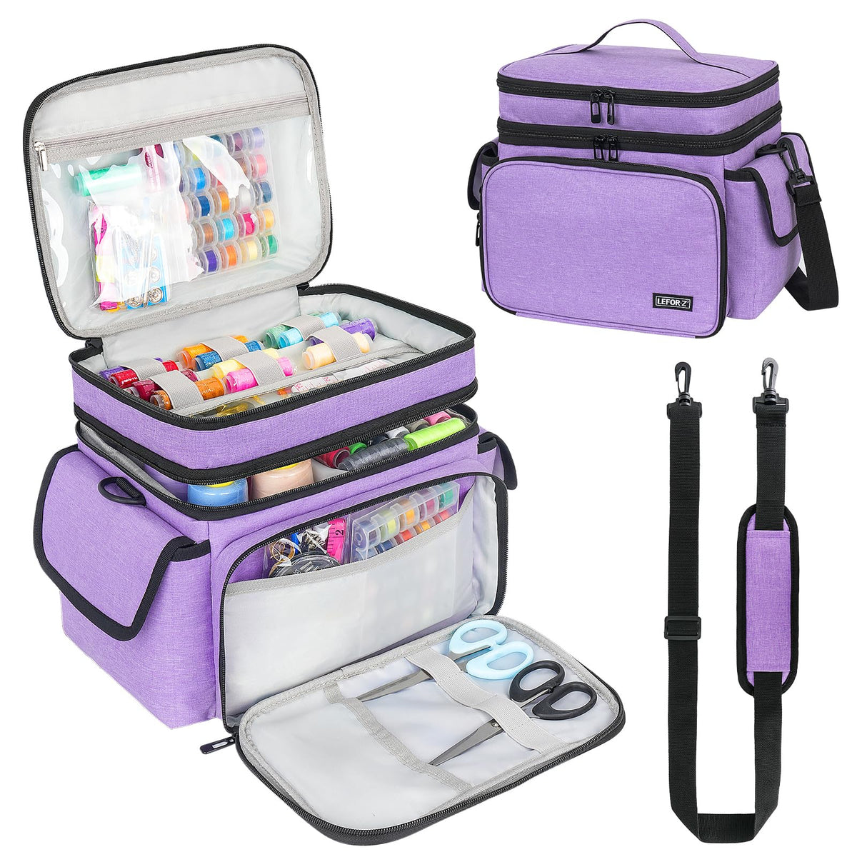 LEFOR·Z Sewing Supplies Organizer Storage Bag(10.5 x 8 x - Image 1