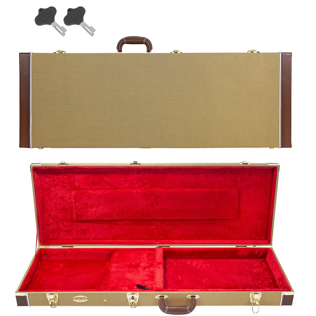 LETSROCK Electric Guitar Hard Shell Case, 39 Inch Standard - Image 1