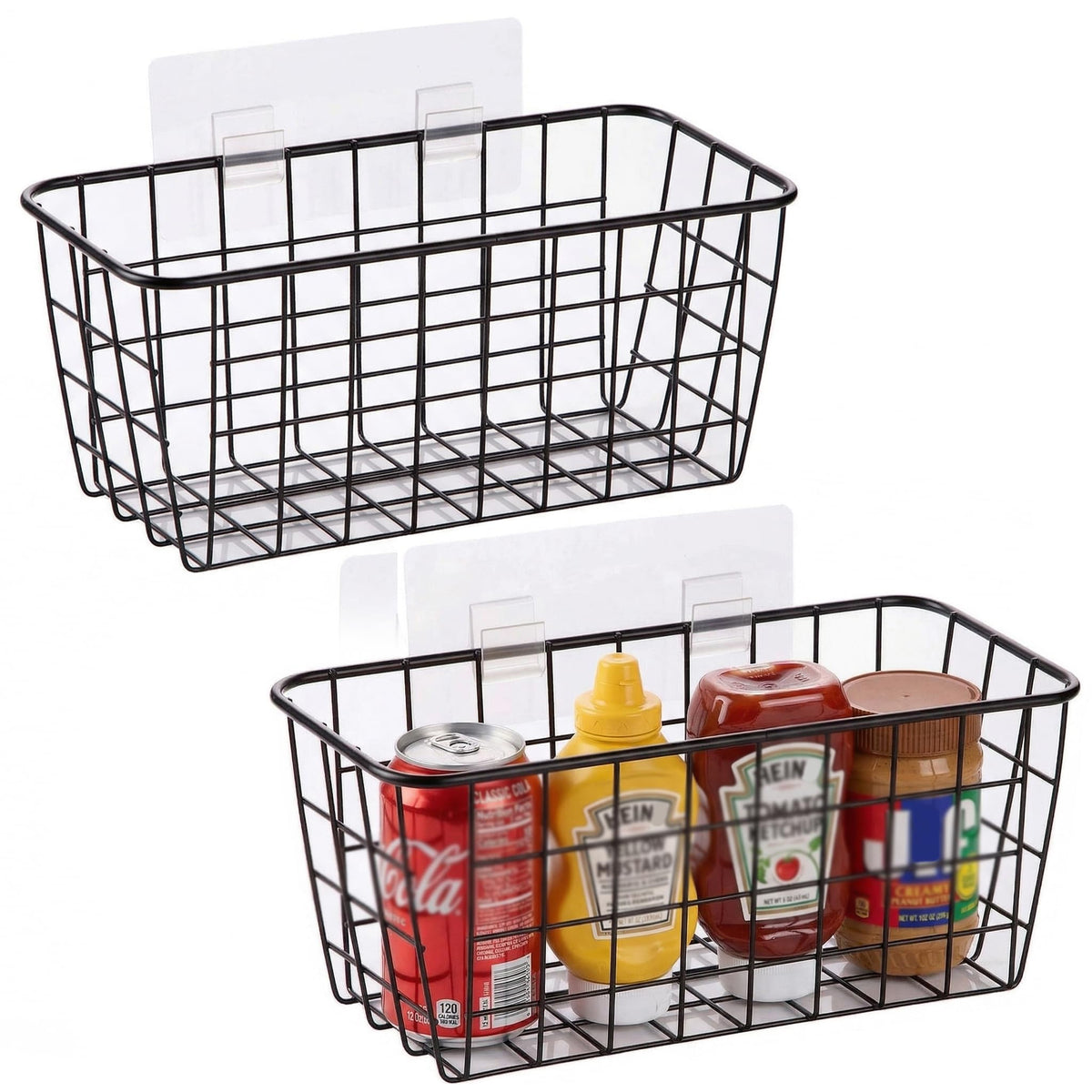 2 Set Adhesive Hanging Wall Basket Inside Cabinet Do | All Products - Image 1
