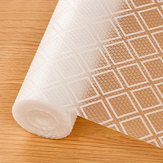 Cooyes Shelf Liners for Kitchen Cabinets – Non Adhesive Drawer and Cabinet Liner, Waterproof and Oil-Proof Kitchen Cupboard Shelf Paper EVA Material Fridge Liner for Refrigerator – Modern Pattern