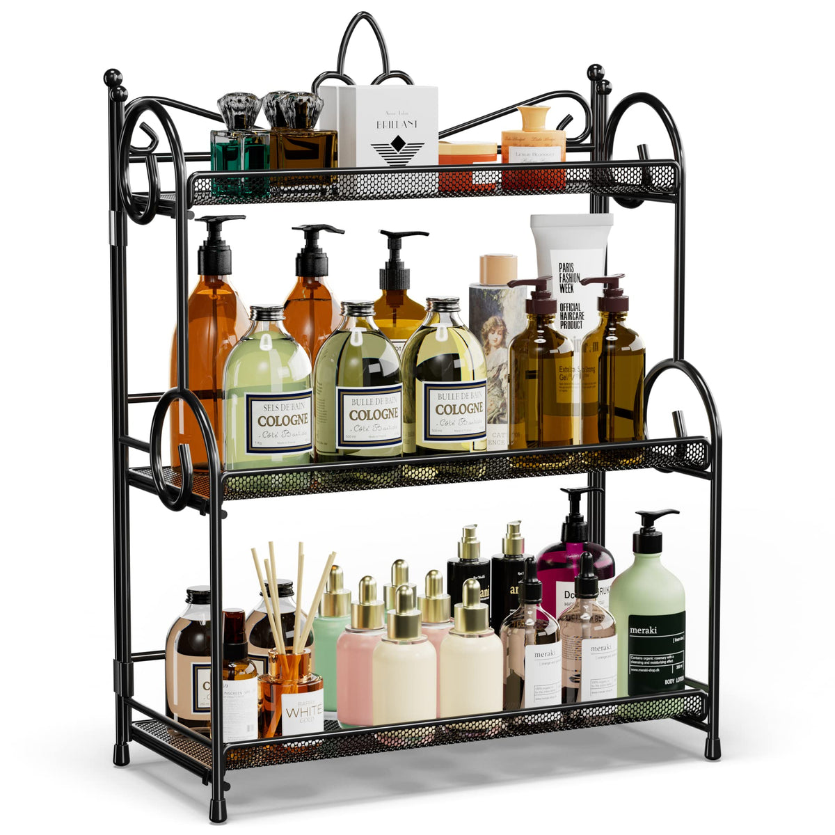 YIUKEA Bathroom Organizer Countertop - 3 Tier Spice Rack - Image 1