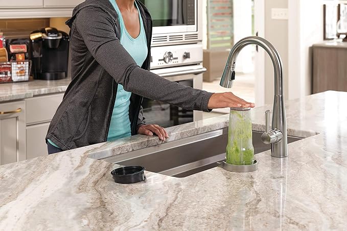 Delta Faucet Glass Rinser for Kitchen Sinks, Kitchen Sink Accessories, Bar Glass Rinser, SpotShield Stainless GR150-SP