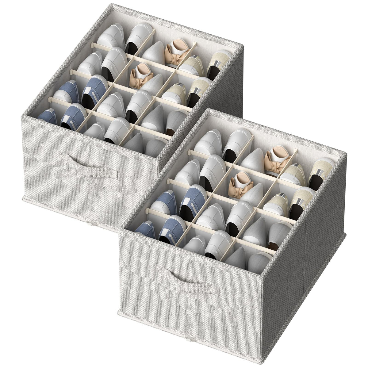 FHSQX 2 Pack Shoe Organizer for Closet,Foldable Shoe | All Products - Image 1