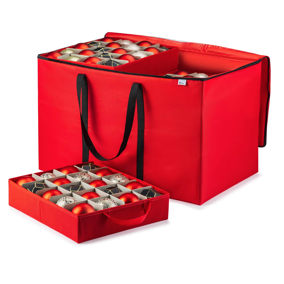 ZOBER Christmas Ornament Storage Box - Stores 200 3" - Image 1