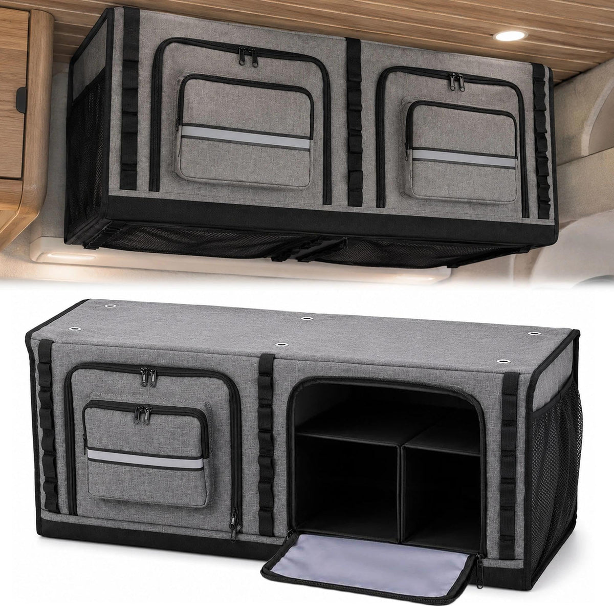 36" RV Overhead Soft-Sided Storage Cabinet RV Wall Storage - Image 1