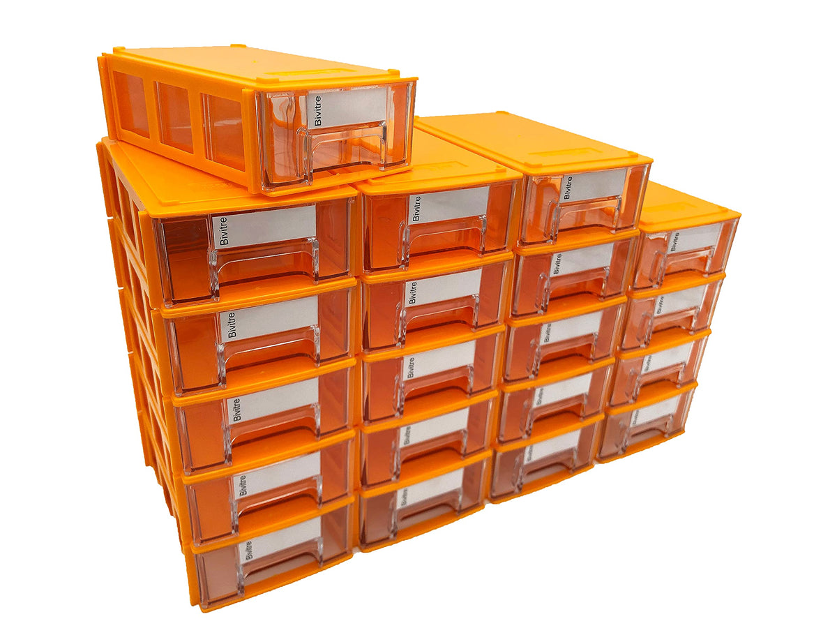 Stackable Storage Drawers Set of 20 with Dividers and Paper - Image 1