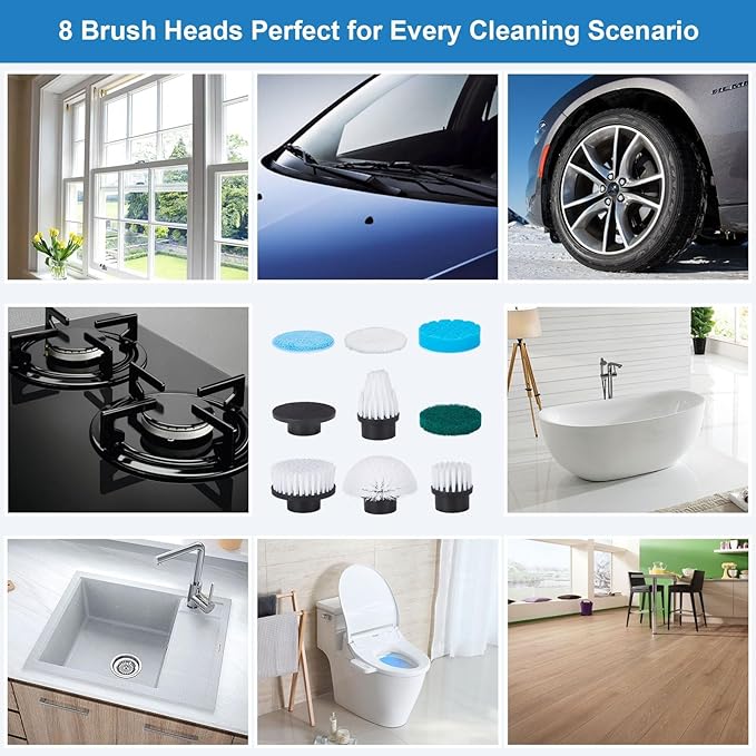 Fixm Electric Spin Scrubber with Extendable Handle & 4 Adjustable Angles, High-Speed Cleaning Brush for Versatile Deep Cleaning, Perfect for Bathroom, Shower, Tub, Tiles & Floors