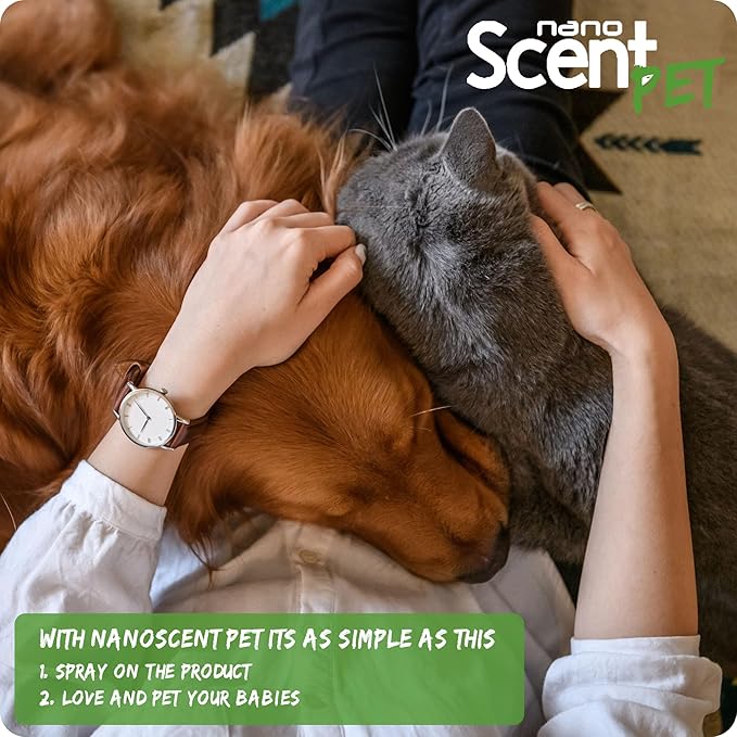 PET Odor Neutralizing Pet Freshening Spray, Nano-Activated, 98% Natural, Alcohol-Free Grooming Spray for Dogs, Cats & Fabrics, Long-Lasting Touch-Release Fragrance - Floral Daze (50mL)