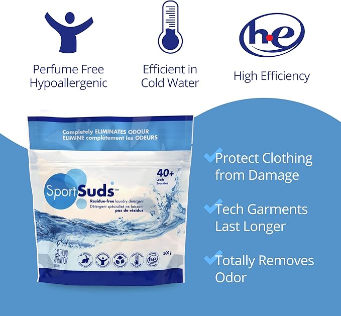 Sport Laundry Detergent, Odor Eliminator Technology, Laundry Soap for Workout Clothes and Everyday Use - Sport Suds 500grams