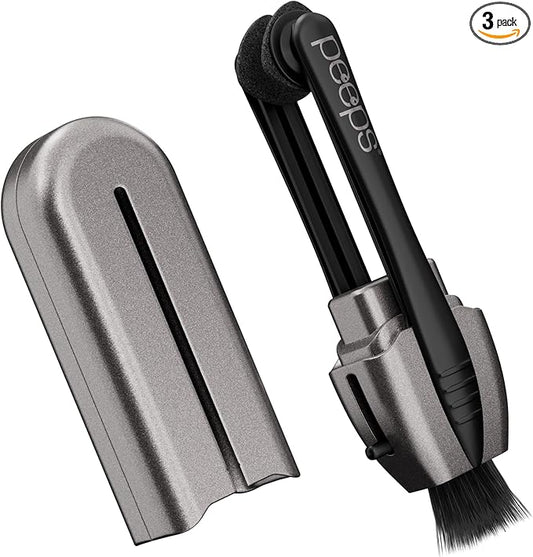 CarbonKlean Peeps Eyeglass Lens Cleaner - Efficient and Durable Carbon Microfiber Technology - Exclusively Used by NASA - 500 Uses (Electroplated Silver)