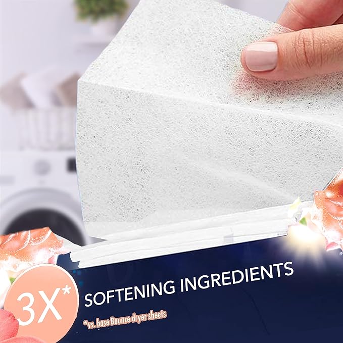 Downy Infusions Mega Dryer Sheets, Laundry Fabric Softener, BLISS, Amber and Rose, 130 Count