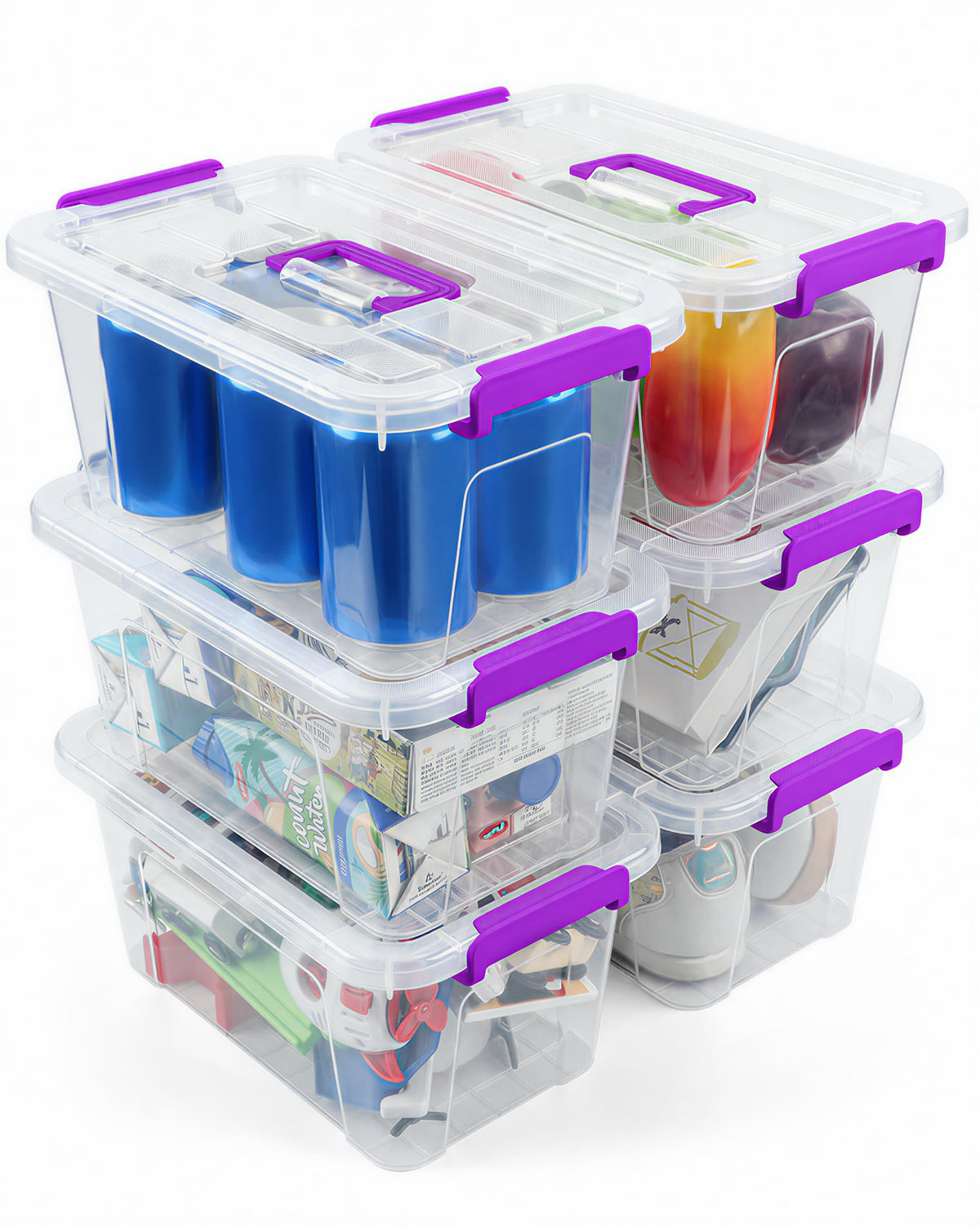 Storage Bins with Lids,7Qt Clear Stackable Storage Containers - Image 1