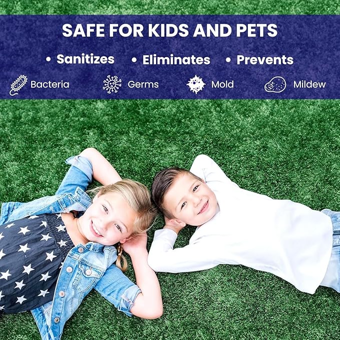 BioS+ Odor Eliminator Concentrate - Artificial Turf Cleaner for Dog Urine & Feces - Outdoor Yard Deodorizer Enzyme Odor Eliminator for Fake Grass, Patios, Kennels & Gravel - 32 oz Bottle
