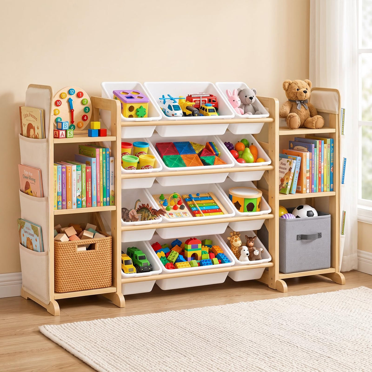 Toy Storage Organizer for Kids, 12 Bins - Image 1