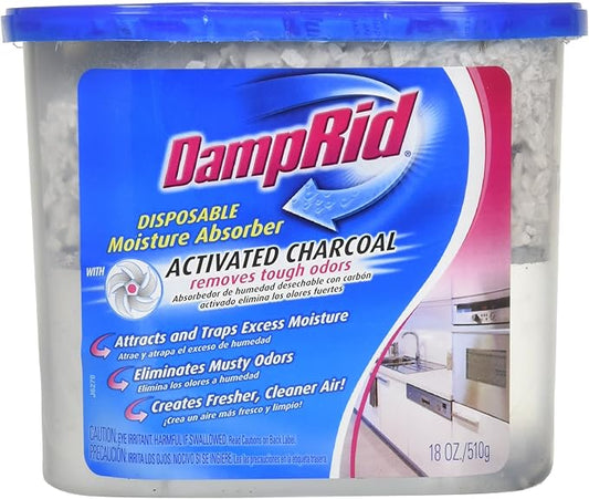 DampRid Moisture Absorber with Activated Charcoal, 18oz (3 Pack)