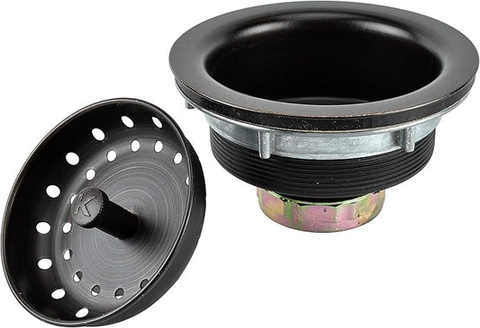 Keeney K5435VB Stainless Steel Kitchen Sink Strainer with Fixed Post Basket, Venetian Bronze
