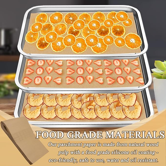 200 PCS Freeze Dryer Tray Mats for Harvest Right Freeze Dryer Trays, Non-Stick Baking Mats One-Off Parchment Paper Compatible with Harvest Right Freeze Dryer Trays (Large - 19.9" x 8.4")