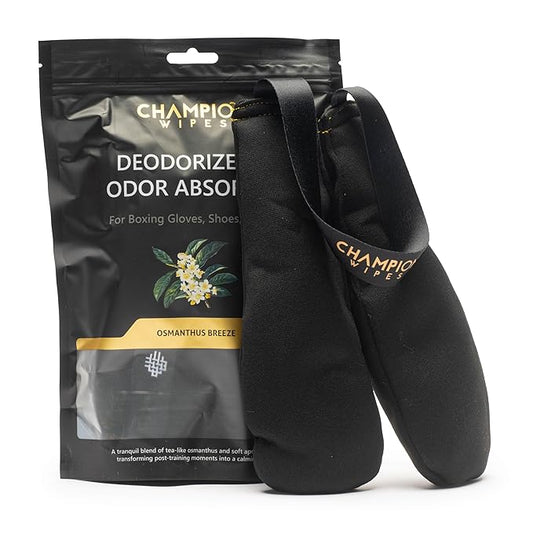 Deodorizer & Odor Absorbing Inserts for Boxing Gloves and All Sports Equipment, Bamboo Charcoal Absorption, Moisture Absorber, Scented
