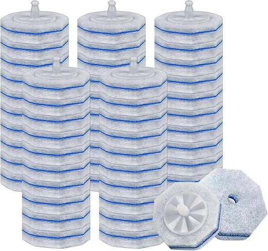 50 Count Toilet Wand Refills for Clorox, Upgrade Scrubbing Fiber Cotton Brush Heads Compatible with Clorox Toilet Wand for Bathroom Efficient Cleaning