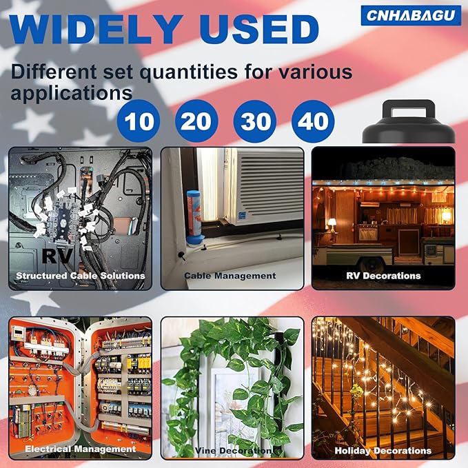 Magnet Zip Tie Mount Magnetic Zip Ties Mount Base Holder Multipurpose Wire Cable Holder Mount Wire Clips Management for Home Office Marine Electrical Wiring(D19 20 Pcs)