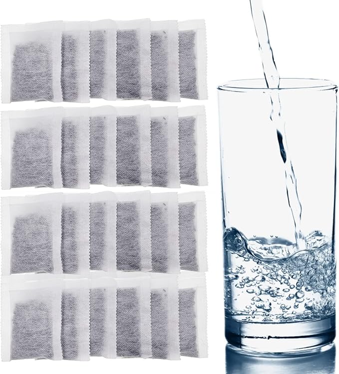 24 Pack Replacement Activated Charcoal Distiller Filters - Coconut Shell Activated Carbon Filter Sachets -Compatible with Megahome and other Countertop Distillers