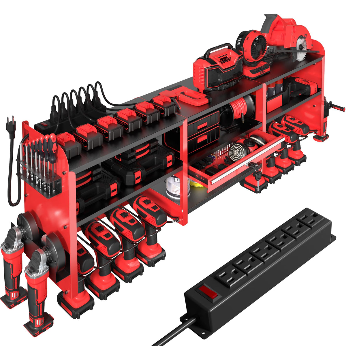 KSVO Large Power Tool Organizer Wall Mount with Locking - Image 1