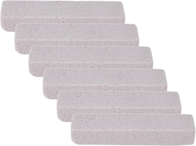 AUNMAS 6PCS Pool Pumice Stones, PVC Blocks for Hard Water Scale Calcium Deposits, with Long Lasting Performance, for Kitchen Sink Toilet Bowl Bathtub Shower Tile (S)