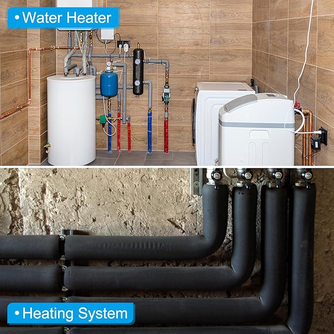 PATIKIL 6.6Ft Long 2-3/8" (60mm) ID Pipe Insulation, 1 Pcs 25mm Thickness Rubber Foam Winter Freeze Protection Tube Fire Retardant for Water, Air Conditioning, Industrial Pipes, Blue