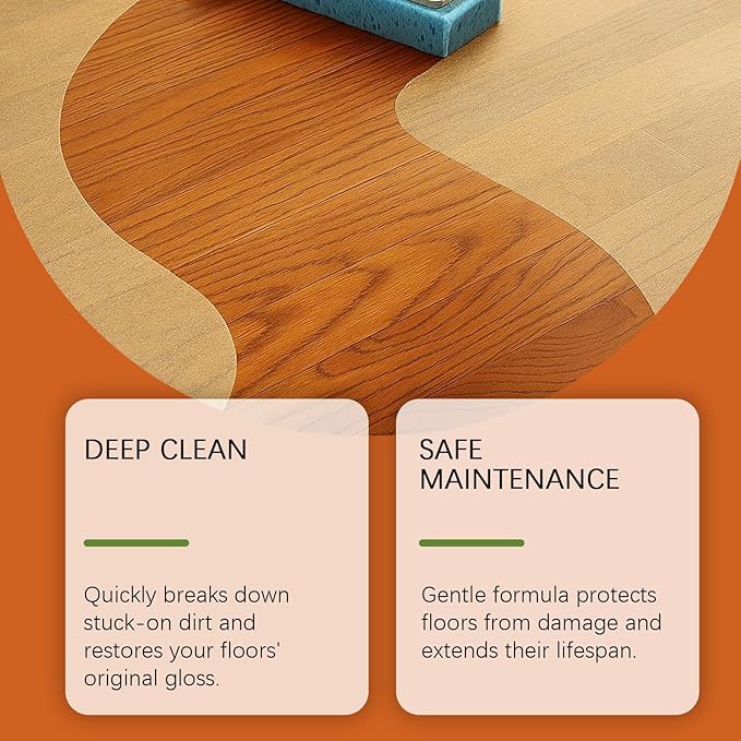 Pumpkin Spice Mop Soap, Floor Cleaner for Mopping, Brazilian Waves Mop Soap, Fall Scent Floor Cleaner, Multisurface Bathroom & Kitchen Mops Soaps, Concentrated Formula, for Wood and Tile (1)