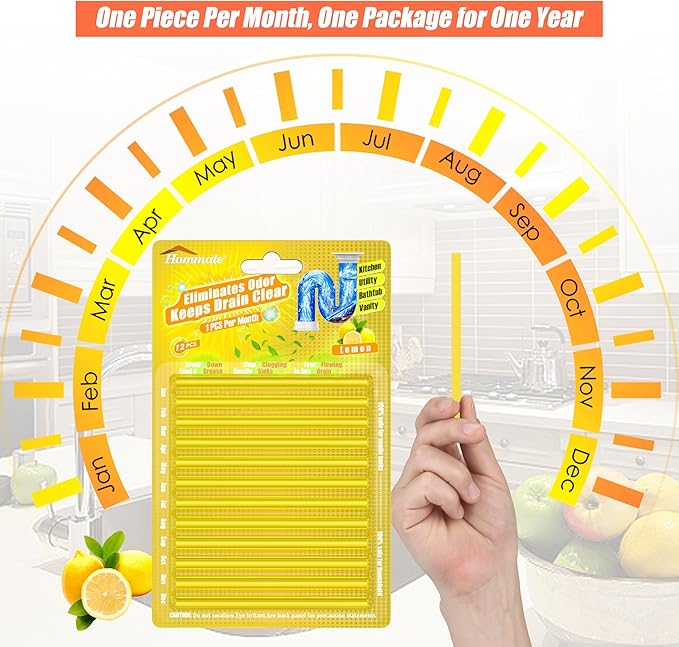 Drain Sticks for Preventing Clogs and Eliminating Smelly Odors - Effective Way to Keep Drains Running Smoothly