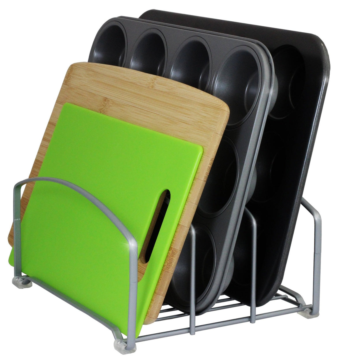 Deco Brothers Cookware Organizer Rack for Kitchen Cabinet, 3 Slot - Image 1