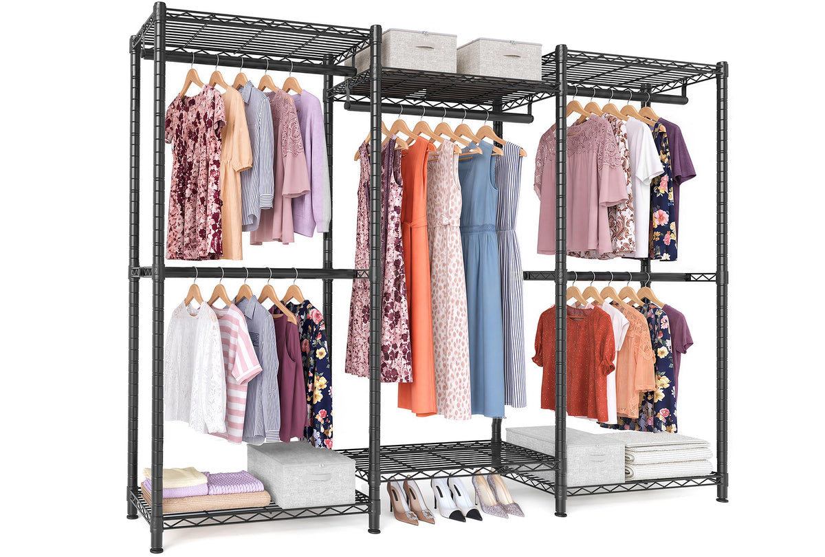 SONGMICS Closet Organizers and Storage, Clothes Rack with Shelves - Image 1
