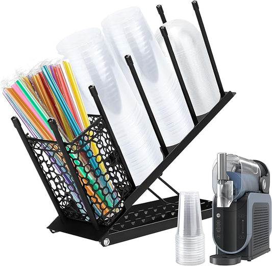 Cup and Lid Holder for Ninja Slushie Accessories, Adjustable Coffee Cup Holder Organizer for Ninja SLUSHi with RapidChill Technology