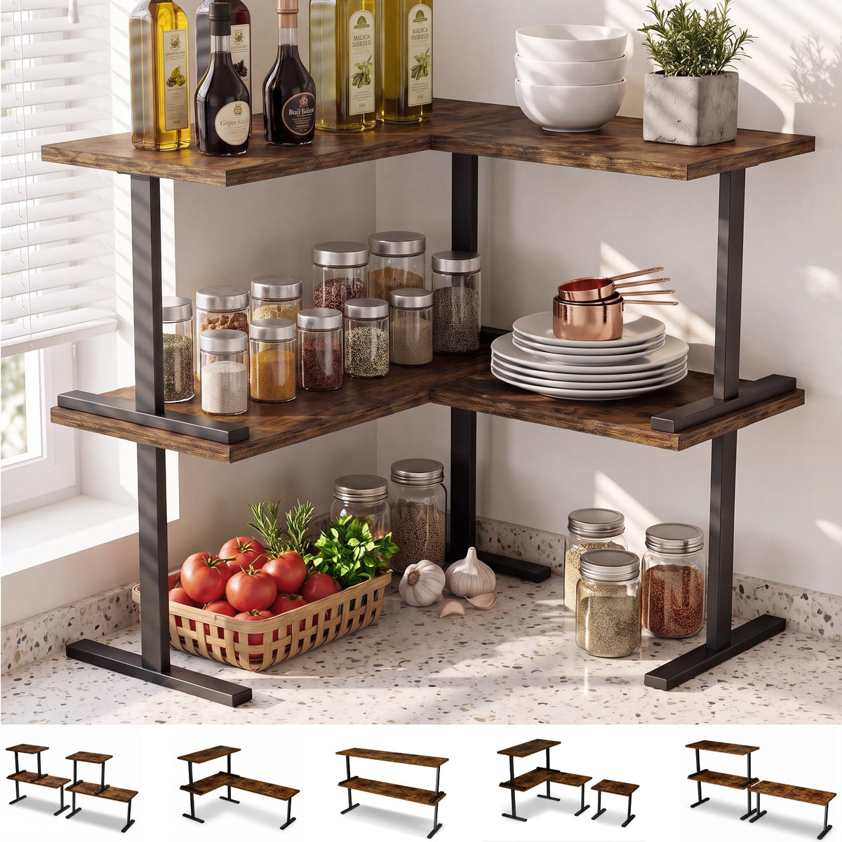Golener Countertop Shelf, Kitchen Counter Organizer - Image 1