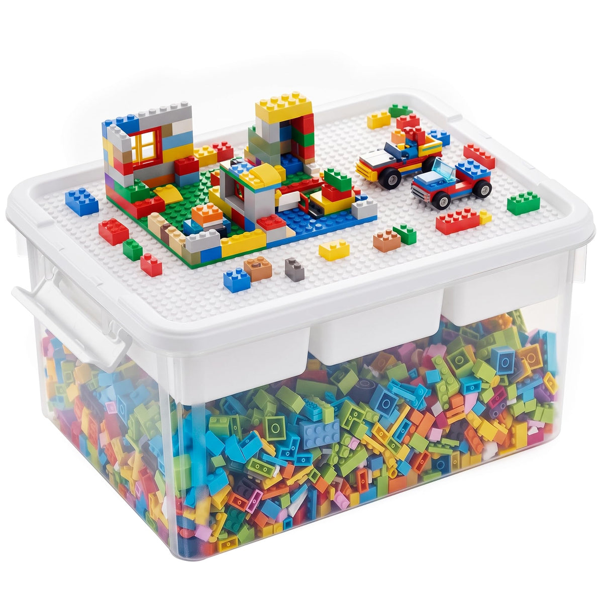 Citylife 17 QT Plastic Storage Box Building Baseplate Lid - Image 1