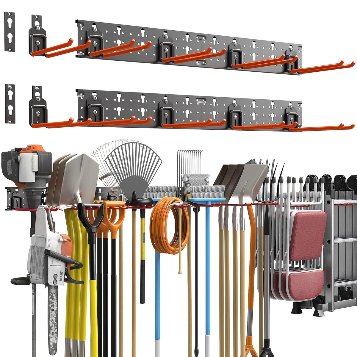 TORACK Garden Tool Organizer Wall Mount, Garage Folding - Image 1