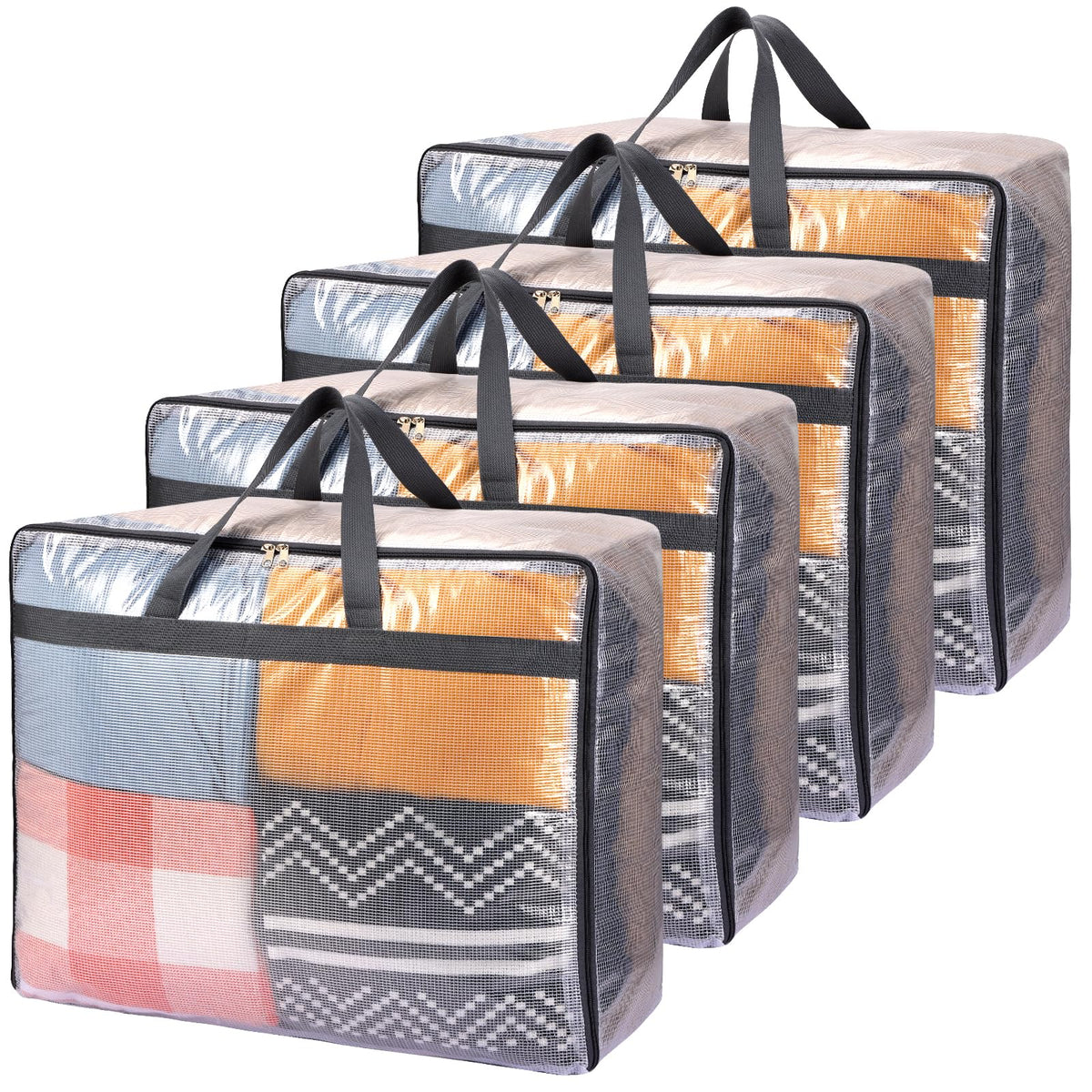 Fixwal Storage Bags 4 Pack 75L XL Mesh Clear for Bla | All Products - Image 1