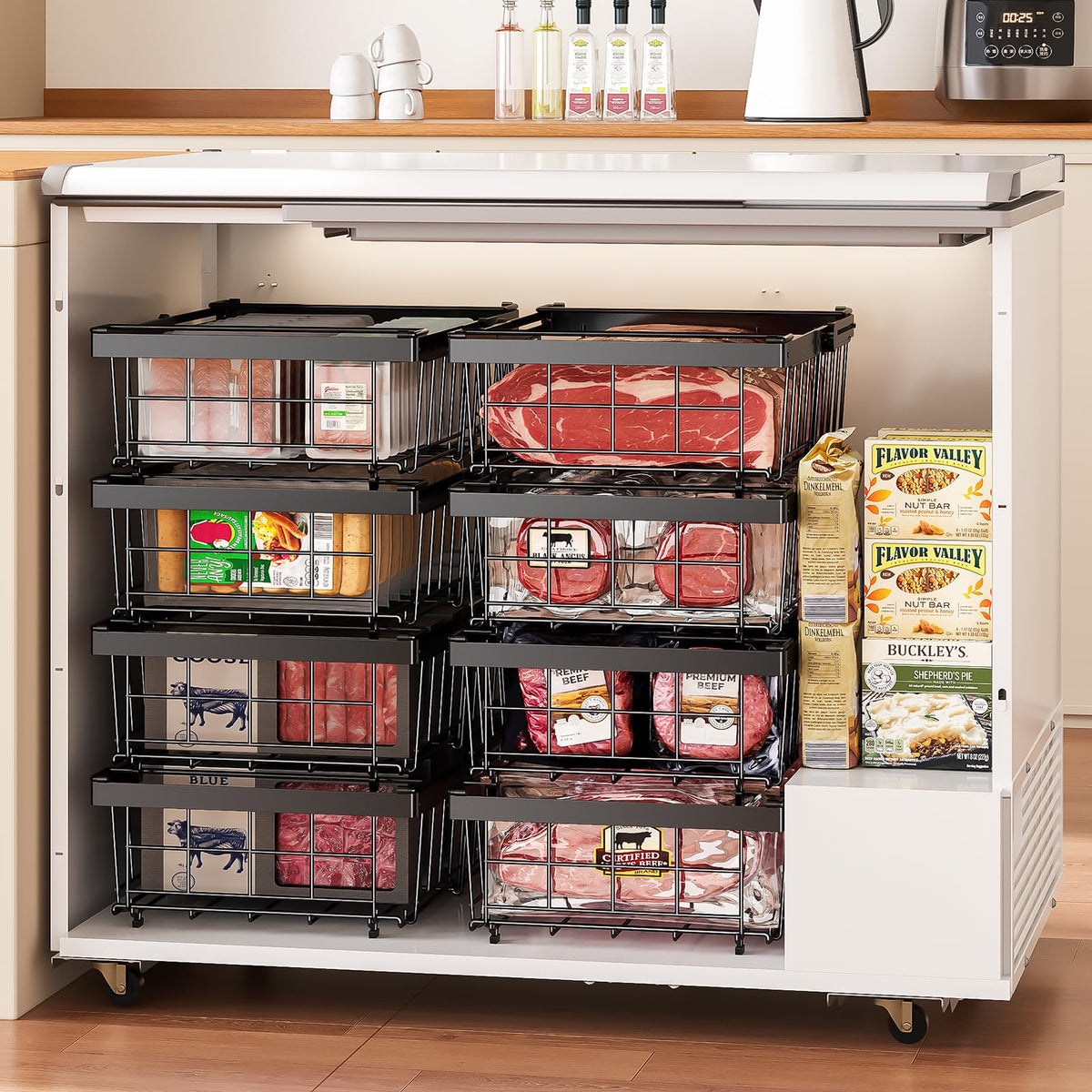 PrueBox Expandable Freezer Bins 2pes fits 3.5-20 Cu.Ft - Image 1