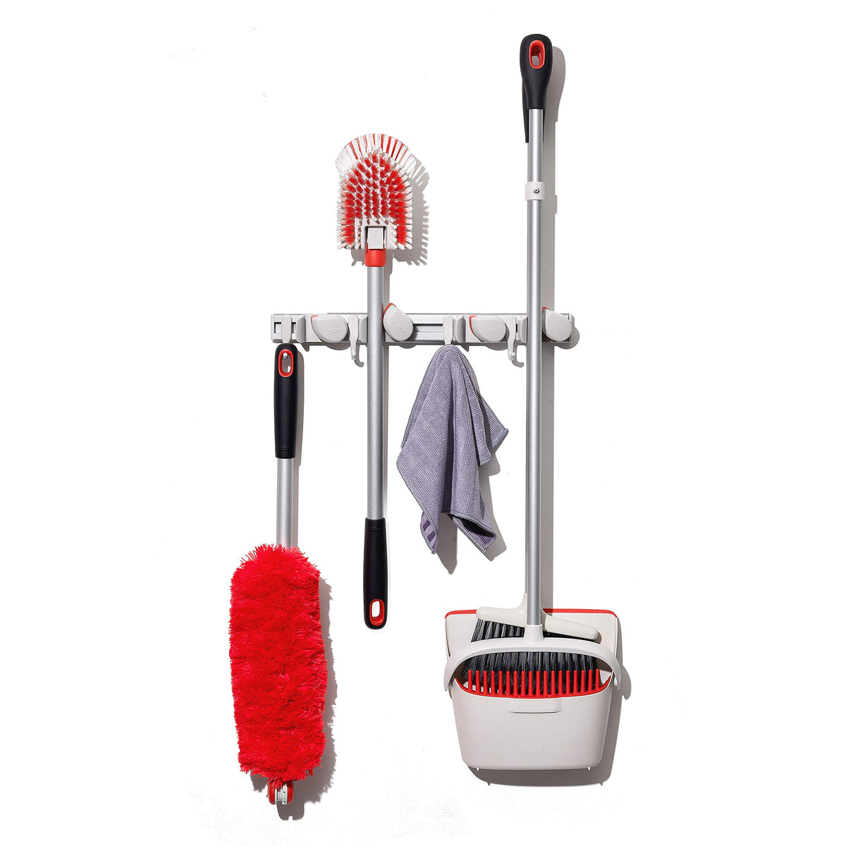 OXO Good Grips Wall-Mounted Mop and Broom Organizer - Image 1