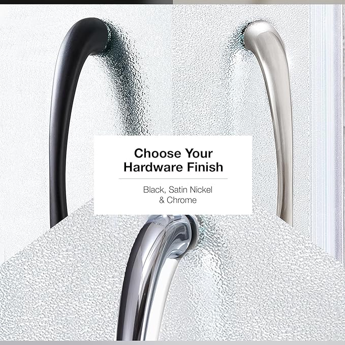 OVE Decors Breeze 34 in. Corner Shower Frosted Sliding Door with Base in Satin Nickel Finish