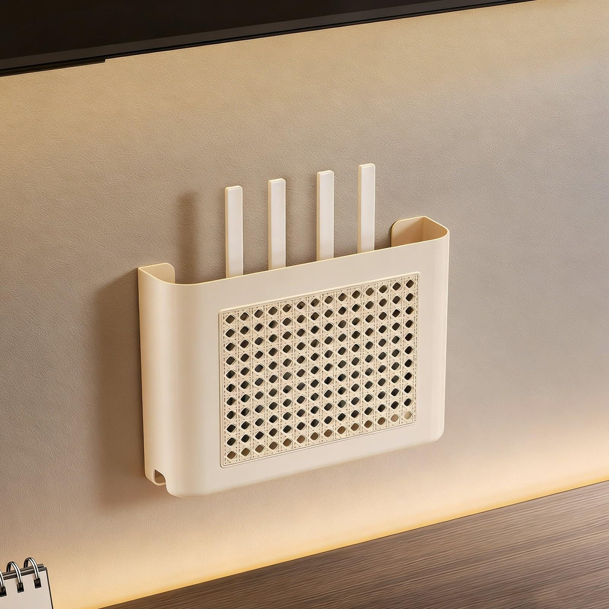 Router Wall Mount, Perforated Ventilated Modem Shelf - Image 1