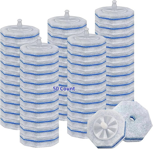 50 Count Toilet Wand Refills for Clorox, Upgrade Disposable Replace Brush Heads Compatible with Clorox Toilet Wand for Toilet and Bathroom Cleaning